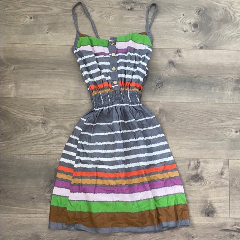 Horizontal Stripe Mini Dress